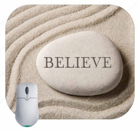 Believe Zen Stone Mouse Pad