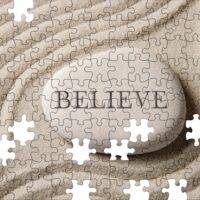 Believe Zen Stone Jigsaw Puzzle