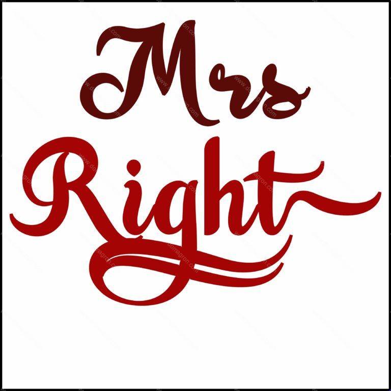 Mr and Mrs Right Shirt – Never Right – Always Right Couples Direct to Film (DTF) Heat Transfer