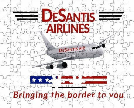 DeSantis Airlines Ron Desantis Border Satirical Puzzle