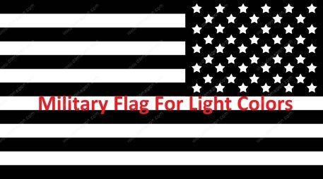 US Flag Arm and Neck Sleeve Direct To Film Heat Transfer Gang Sheet of Monochrome Flags -3" or 4" Size - Perfect For Sleeves or Neck - Image 4