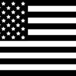US Flag Arm and Neck Sleeve Direct To Film Heat Transfer Gang Sheet of 10 Monochrome Flags -3" or 4" Size - Perfect For Sleeves or Neck