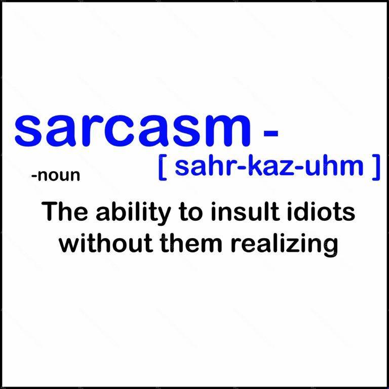 Definition of Sarcasm Direct to Film (DTF) Heat Transfer W-25