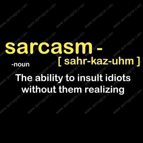 Definition of Sarcasm Direct to Film (DTF) Heat Transfer W-25