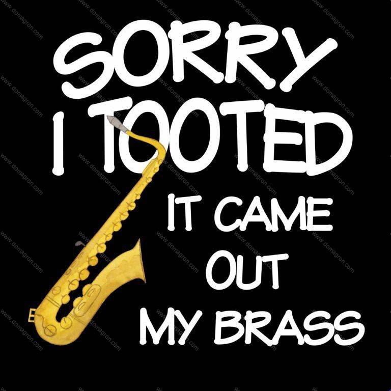 Sorry I Tooted It Came Out My Brass Direct to Film (DTF) Heat Transfer F-177