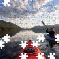 Kayaking Through Glacier Jigsaw Puzzle