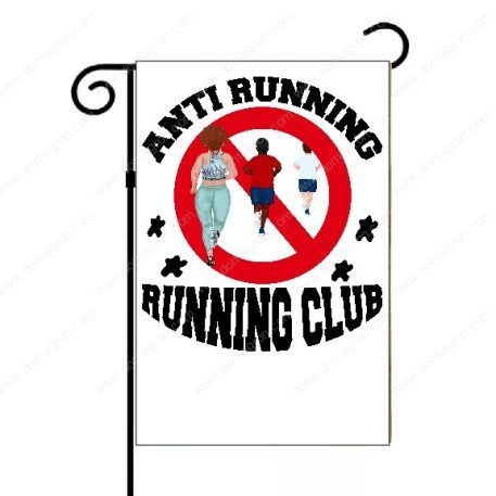 Anti Running Running Club Garden Flag