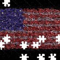 Flag of Bullets Jigsaw Puzzle