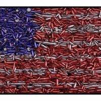 Flag of Bullets License Plate