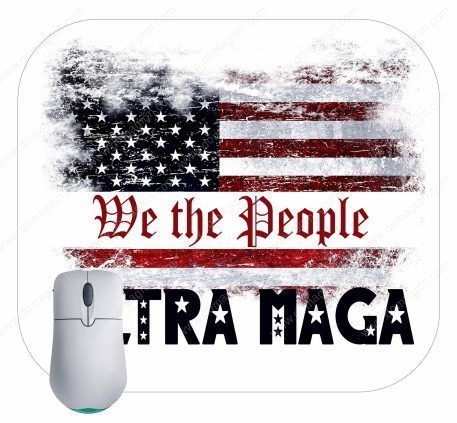 We The People MAGA Flag Mouse Pad