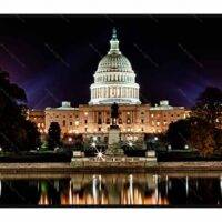 US Capital At Night License Plate