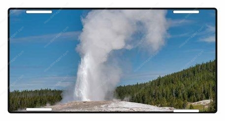 Yellowstone National Park Old Faithful License Plate