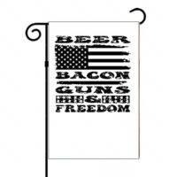 Beer Bacon Guns & Freedom Garden Flag