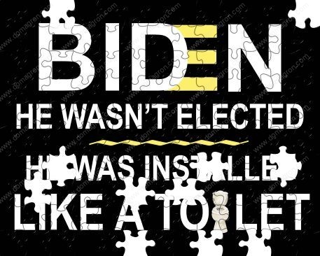 Biden Wasn't Elected He Was Installed Like A Toilet Anti-Biden Puzzle