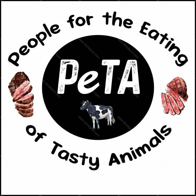 PETA People For The Eating Of Tasty Animals Direct to Film (DTF) Heat Transfer S-163