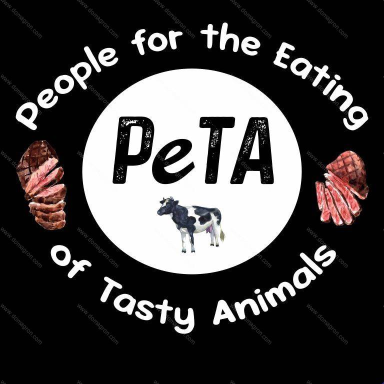 PETA People For The Eating Of Tasty Animals Direct to Film (DTF) Heat Transfer S-163