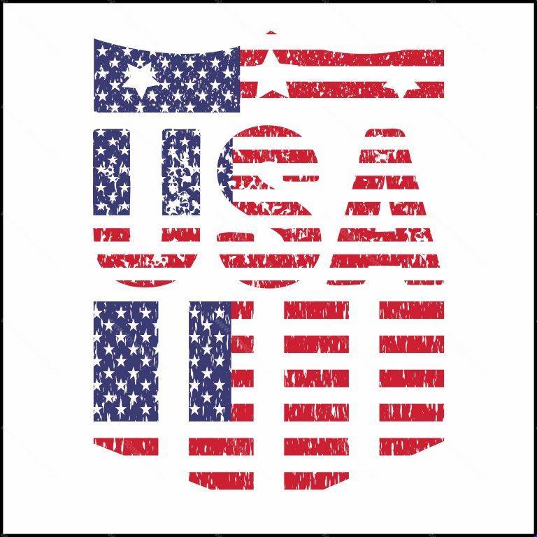 USA Shield Flag Direct to Film (DTF) Heat Transfer U-203