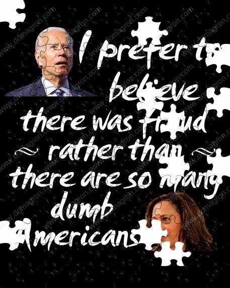 I Prefer To Believe That There Was Fraud Anti-Biden Puzzle