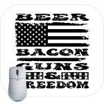 Beer Bacon Guns & Freedom Mouse Pad