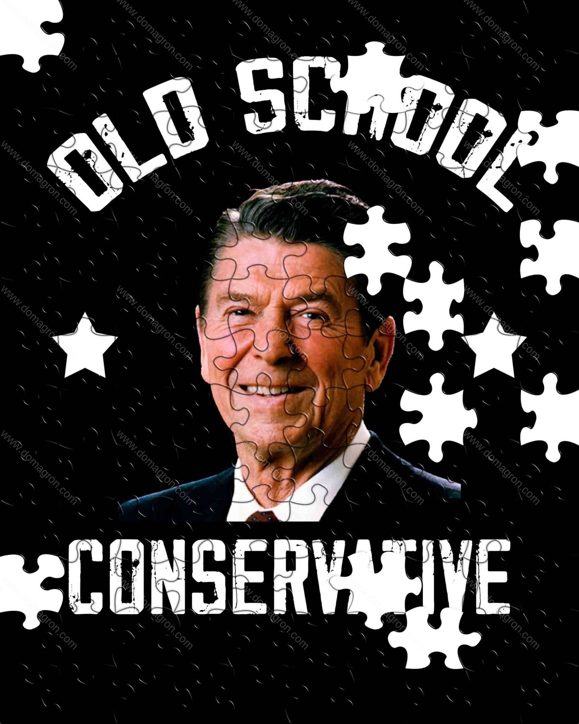 Old School Conservative Ronald Reagan Jigsaw Puzzle
