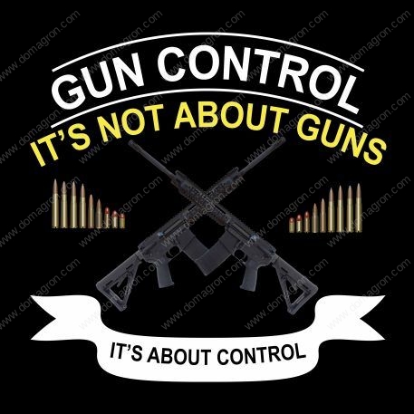 Gun Control It's Not About Guns It's About Control Direct to Film (DTF) Heat Transfer N-252