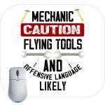 Caution Mechanic Mouse Pad