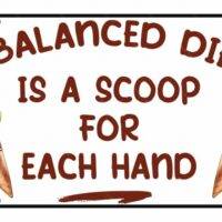 A Balanced Diet Is A Scoop In Each Hand License Plate