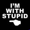 I'm With Stupid Metal Photo S-421