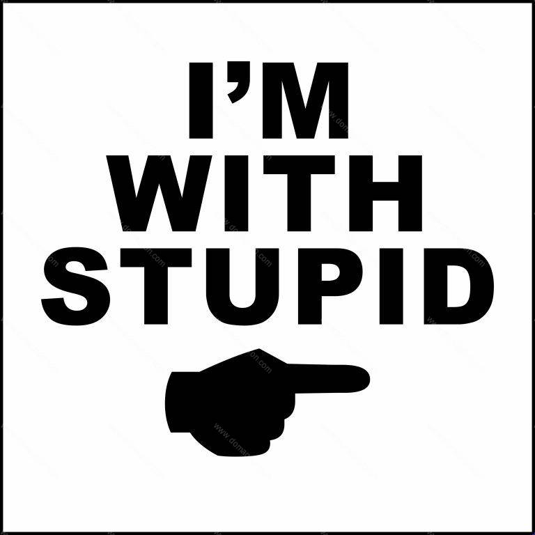 I'm With Stupid Direct to Film (DTF) Heat Transfer S-424