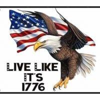 Live Like It's 1776 Patriotic License Plate