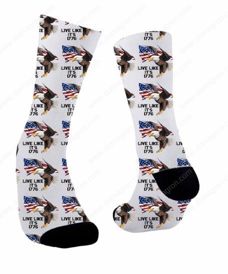 Live Like It's 1776 Patriotic Socks