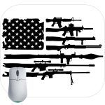 American Gun Flag Mouse Pad