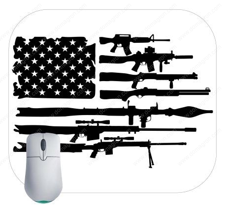 American Gun Flag Mouse Pad