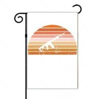 Retro Gun Garden Flag