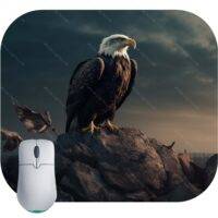 Perched American Eagle Mouse Pad