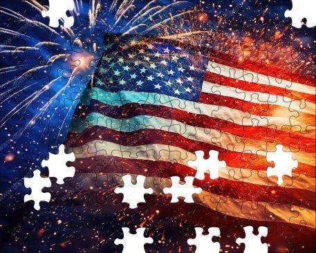 Fireworks With Flag 6 Puzzle