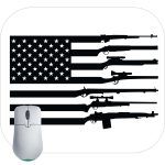 American Gun Flag Mouse Pad