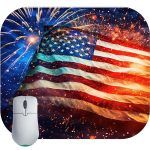Fireworks With Flag 6 Mouse Pad