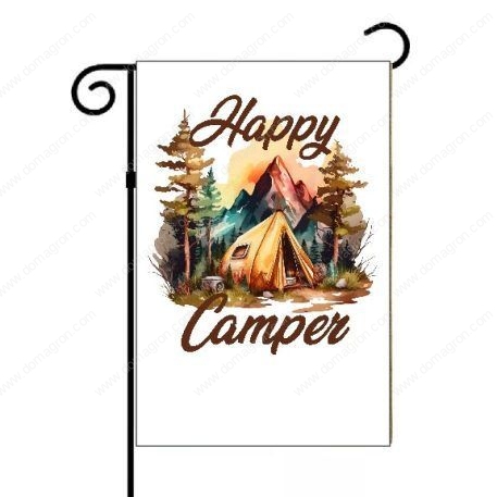 Happy Camper Garden Flag