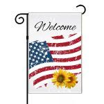 Welcome Flag and Sunflower Garden Flag