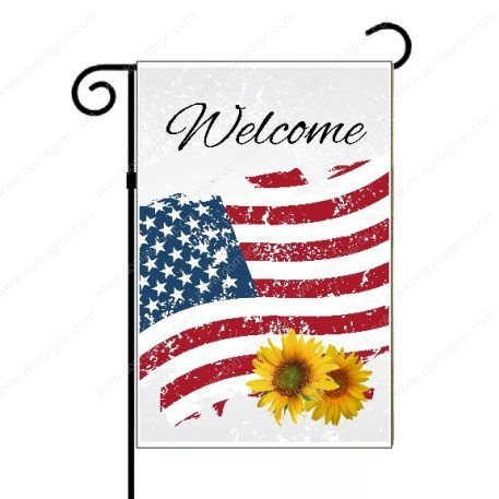 Welcome Flag and Sunflower Garden Flag