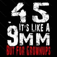 45 It's Like 9MM For Grownups Metal Photo N-549