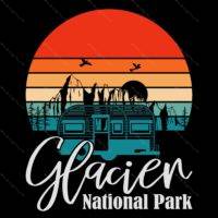 Glacier National Park Camping Scene Metal Photo K-548