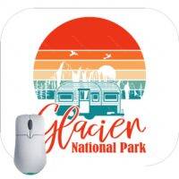 Glacier National Park Camping Scene Mouse Pad