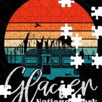 Glacier National Park Camping Scene Jigsaw Puzzle