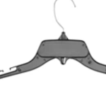 Uline Fixed Hook Hangers - Standard, Black S-18036 Case of 200