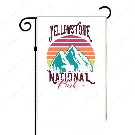 Yellowstone National Park Bear Scene Garden Flag