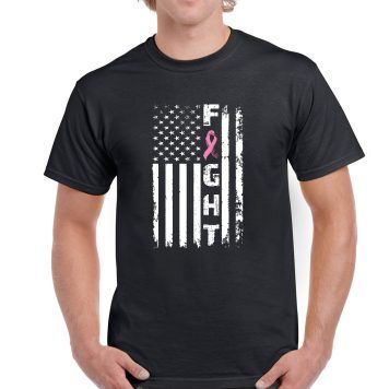 Breast Cancer Fight Flag Shirt F-591