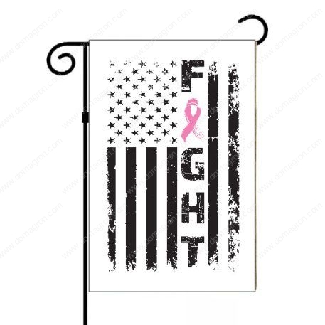 Breast Cancer Fight Flag Garden Flag