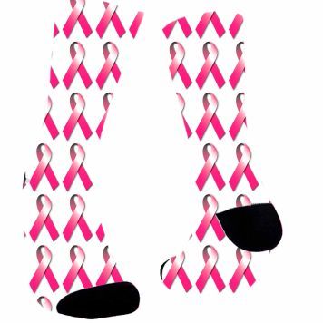 Pink Ribbon Breast Cancer Awareness Socks